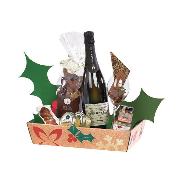 Image du produit Corbeille carton rectangle NOEL NATURE