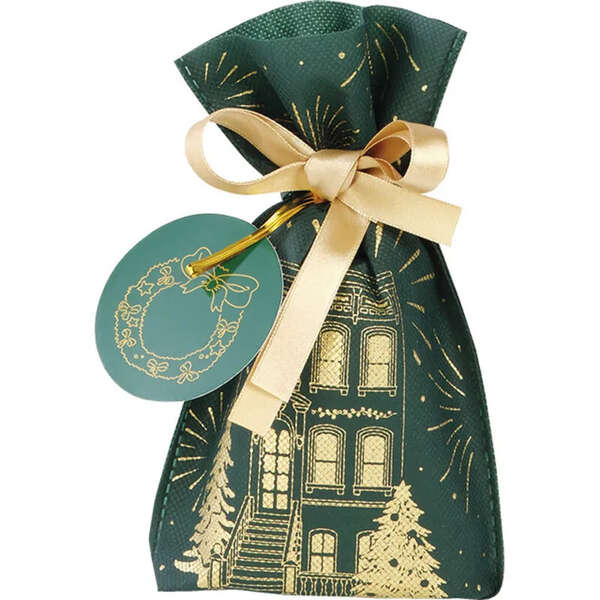 Image du produit Sac Polypropylène Intissé Vert/Or – Ville en Fête