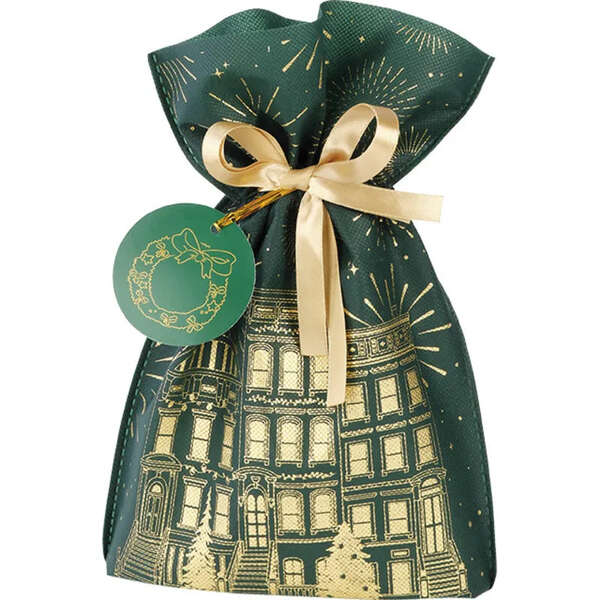 Image du produit Sac Polypropylène Intissé Vert/Or – Ville en Fête