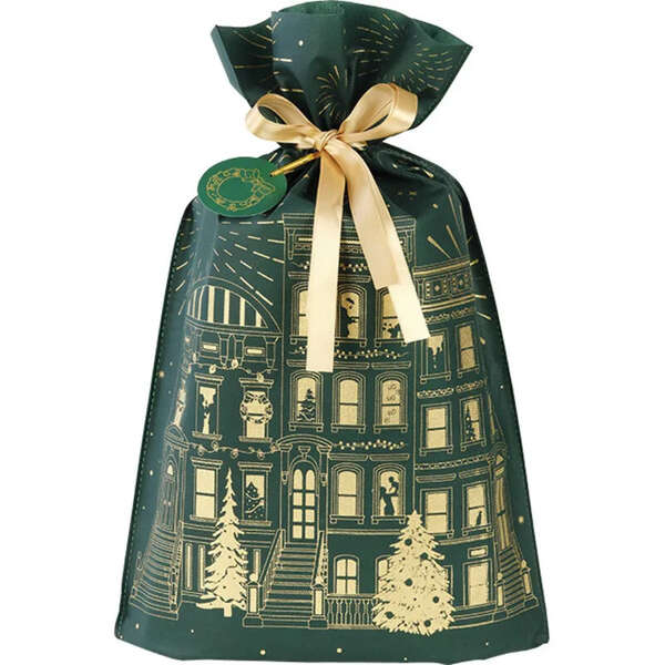 Image du produit Sac Polypropylène Intissé Vert/Or – Ville en Fête
