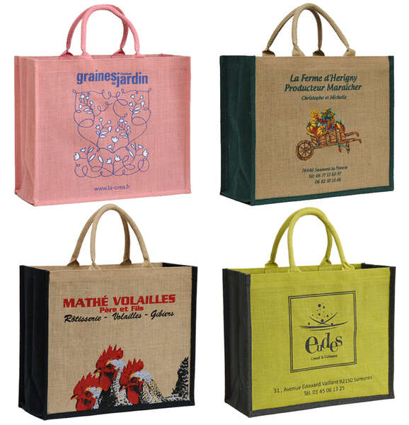 Image du produit Sacs cabas jute + marquage