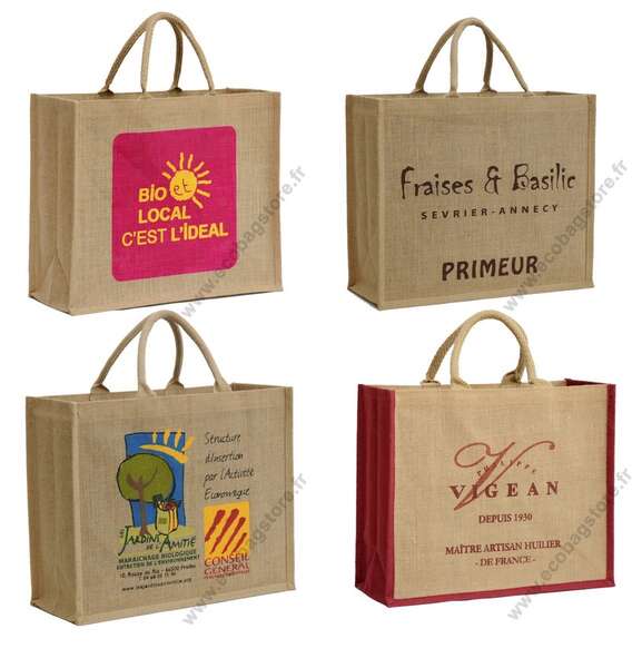 Image du produit Sacs cabas jute + marquage