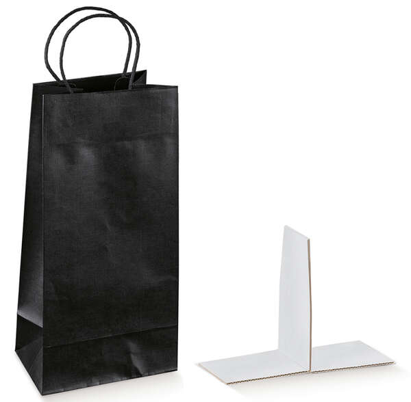 Image du produit Sacs Kraft Collection SETA NERO 1, 2, 3 bouteilles