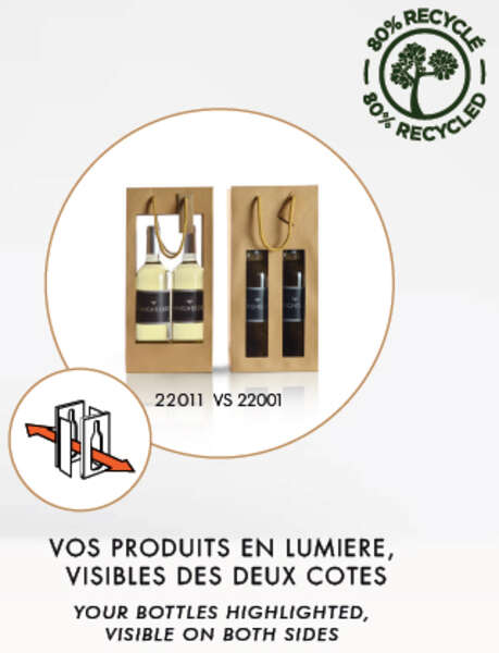 Image du produit Sacs Kraft DOUBLE FENÊTRES