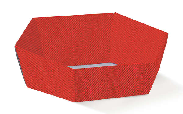 Image du produit Corbeille Hexagonale Rouge