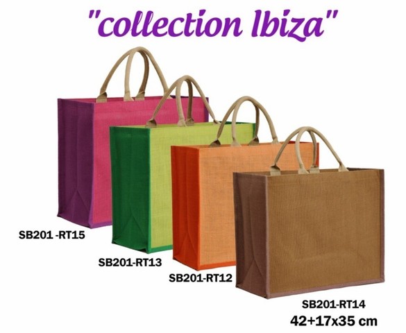 Collection jute IBIZA 420+170x350mm : Sacs