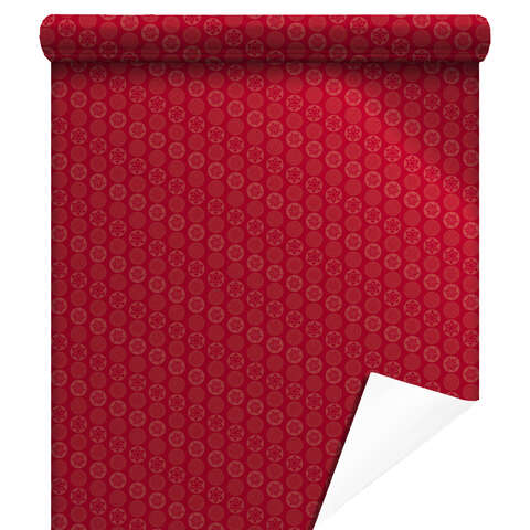 Papier cadeaux mtallise  Xmas Gifts rouge  : Accessoires emballages