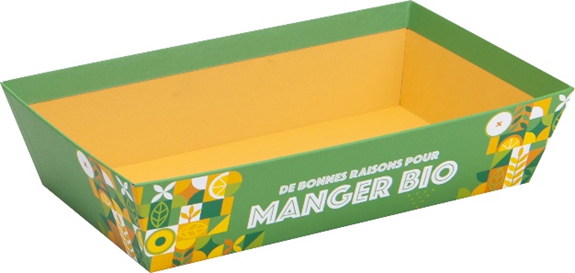 Corbeille carton "Manger Bio" : Corbeilles & paniers