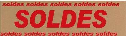 Banderoles papier "SOLDES" horizontal : Accessoires emballages