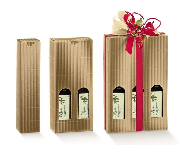 Coffrets carton huile d'olive Hauteur 21.5cm : Bouteilles