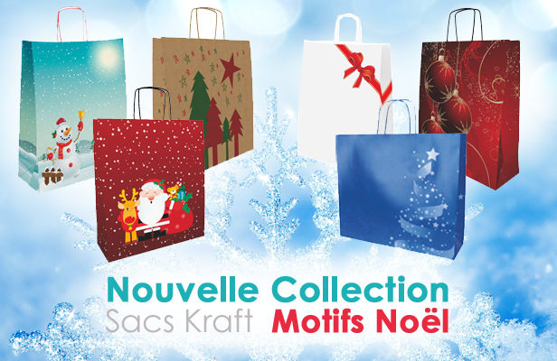 Nouvelle collection de sacs papier kraft pour Noël